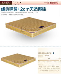 全国包邮 椰棕榈席梦思1.5米1.8米单人双人软硬两用弹簧床垫 808